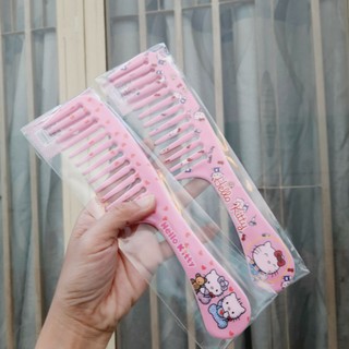 Lược chải tóc thưa,tóc rối hình kitty màu hồng