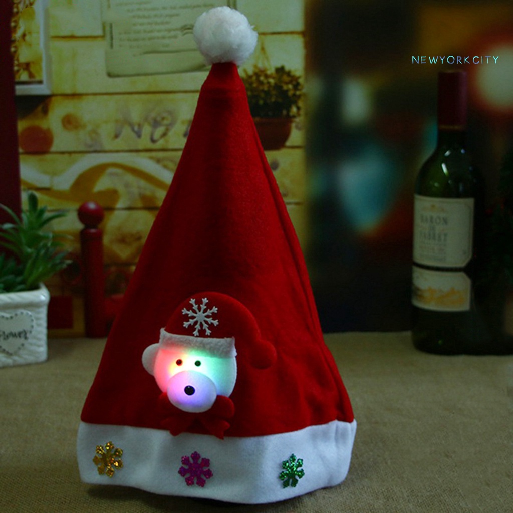 Mũ Ông Già Noel Tuần Lộc Người Tuyết Tuần Lộc Có Đèn LED Dễ Thương Trang Trí Giáng Sinh