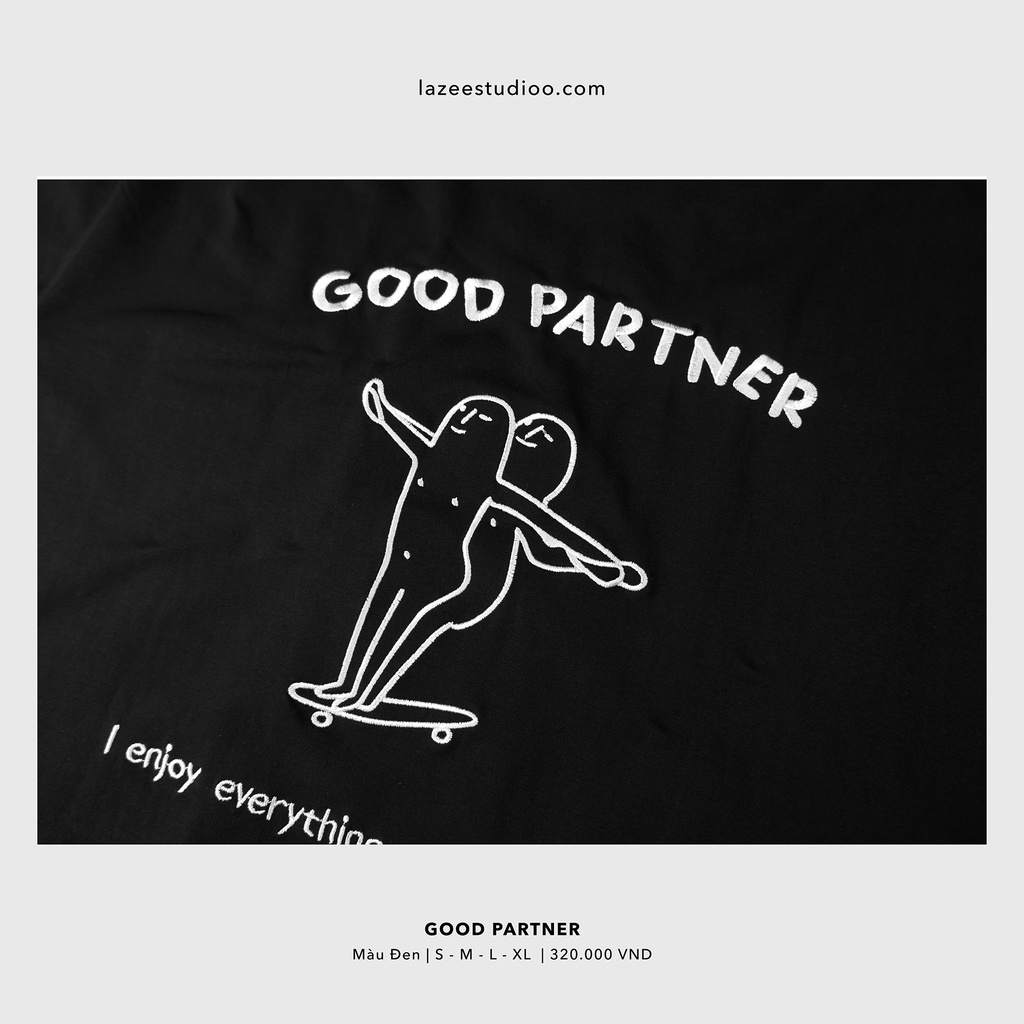 Áo thun - GOOD PARTNER | LAZEE STUDIOO | Xanh Lá - Xanh Bùn - Trắng - Đen | Form Regular