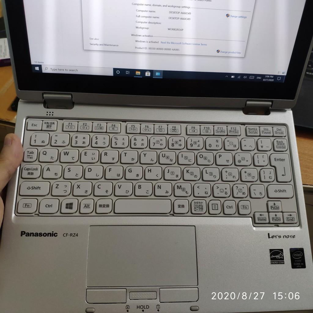 [HÀNG HIẾM] Laptop PANASONIC CF-RZ4 màn hình cảm ứng 10 inch Chip Core M-5Y71 xung nhịp 2.9GHz 8GB 128GB- đã qua sử dụng