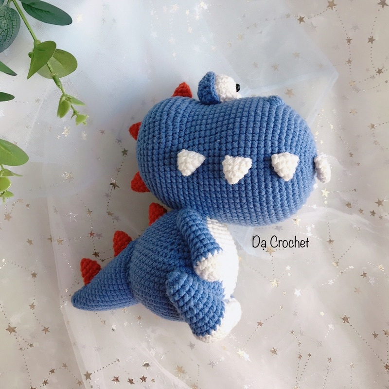 Khủng Long Nhồi Bông Bằng Len Cao Cấp An Toàn Cho Bé - Thú Bông Handmade Đan Móc Thủ Công Bằng Tay