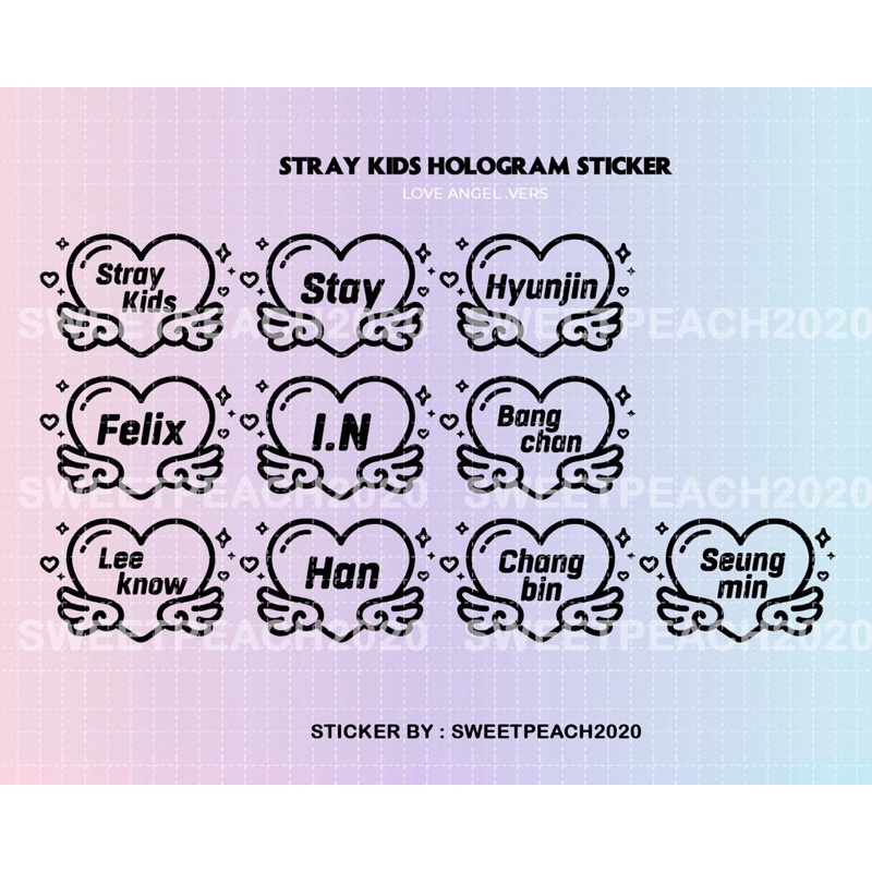 Decal Dán Trang Trí Hình Nhóm Nhạc Stray KIDS SKZ