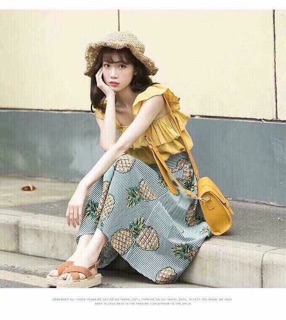 Set áo đũi +chân váy dứa