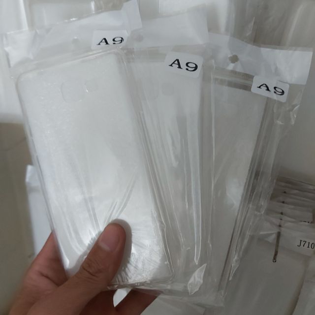 Bộ 3 chiếc ốp lưng cho galaxy A9/A910/A9 pro silicon trong suốt siêu mỏng(loại tốt)