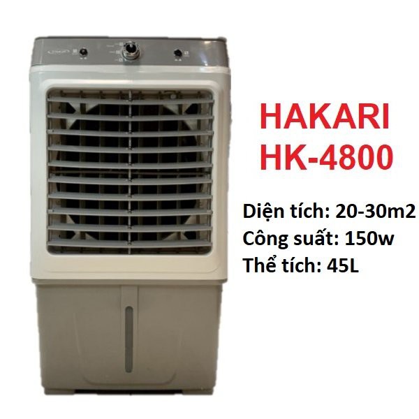 Quạt hơi nước làm lạnh điều hòa không khí Air Cooler HAKARI HK-4800 Bảo hành chính hãng 12 tháng +Tặng kèm đá khô