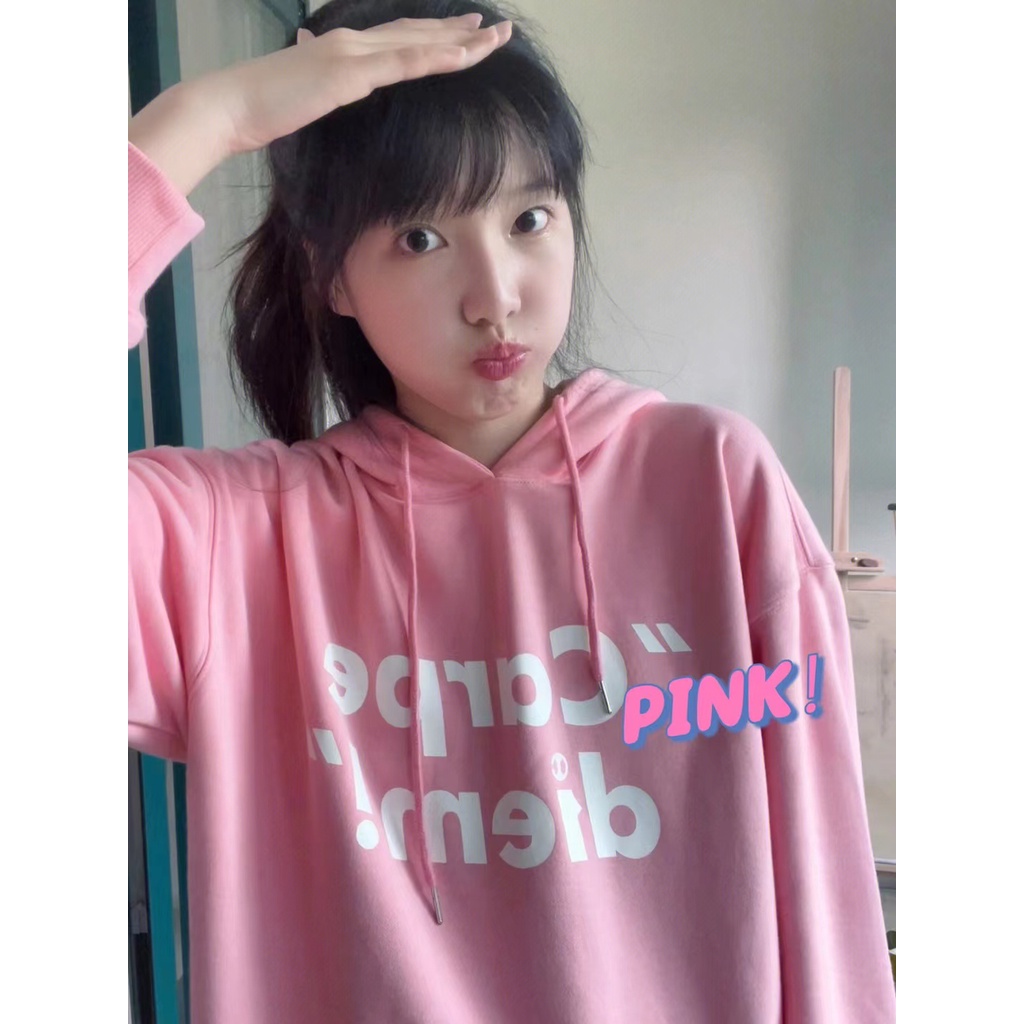 NRVP Áo Hoodie Tay Dài Oversize In Họa Tiết Phong Cách Hàn Quốc Kiểu Mới Cho Nam / Nữ