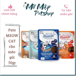 1 thùng pate mèo 48 gói - pate meowcat gói 70g - pate cho mèo con - pate cho mèo lớn - xuất xứ việt nam – mờ mập petshop