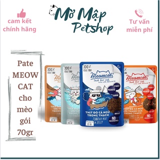 Pate Cho Mèo - PATE MEOWCAT GÓI 70G - Pate Dinh Dưỡng Từ 100% Thịt Tươi