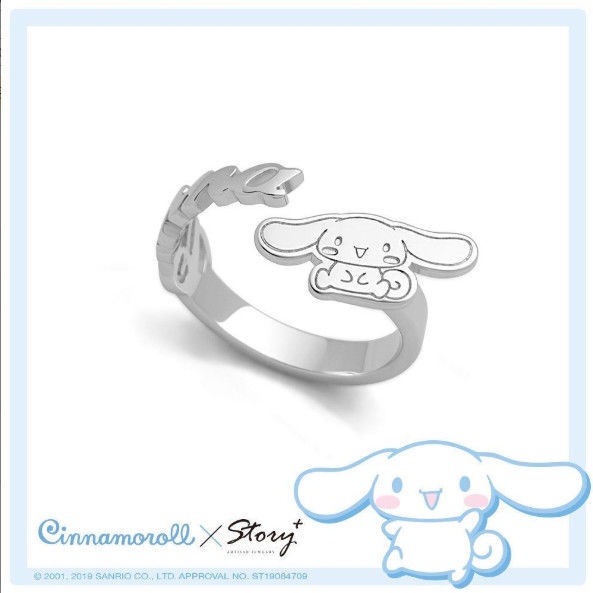 Thời Trang Nhẫn Hở Hình Chú Chó Cinnamoroll Dễ Thương Cho Nữ