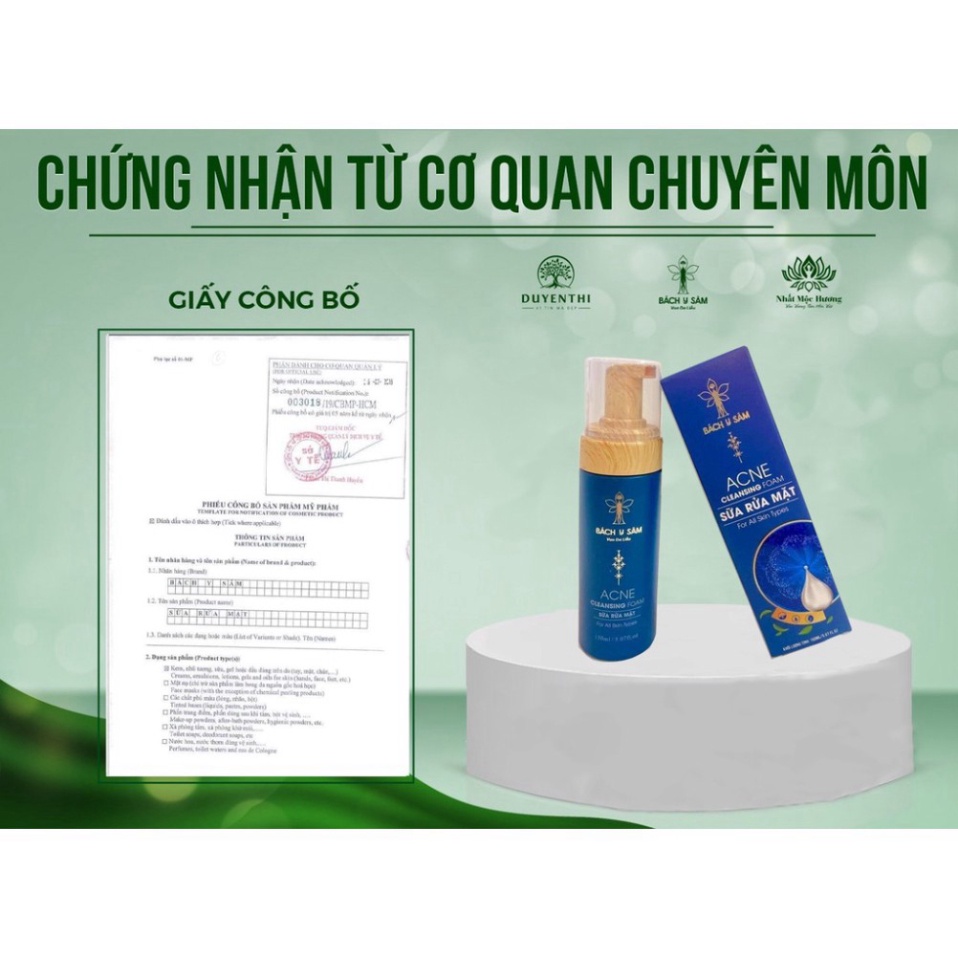 Sữa Rửa Mặt Bách Y Sâm DA DẦU MỤN SẠCH SÂU TẠO BỌT 150ml (Sữa Rửa Mặt Bạch Linh)