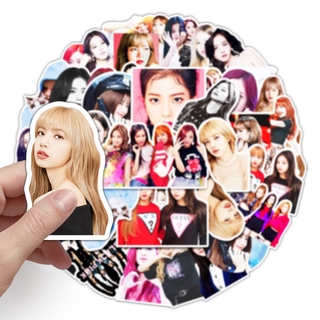 Bộ 52 miếng dán trang trí hình thành viên nhóm nhạc Hàn Quốc Blackpink xinh xắn