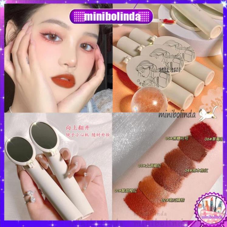 (Hàng Mới Về)Son Bóng Dạng Maffick có gương Lỏng Lấp Lánh Dưỡng Ẩm Lâu Trôi