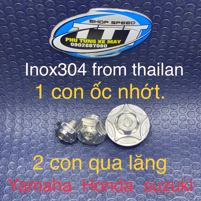 Ốc nhớt qua lang mâm lửa inox 304 salaya_Dochoixemaynhapkhau