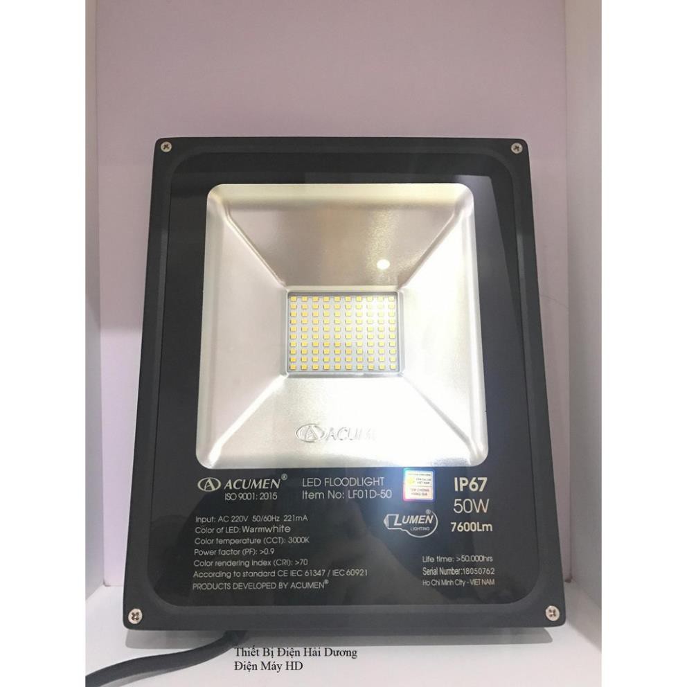 Đèn Pha Led Lumen LF01D-50 dùng Hạt Led 50W - BH 3 năm