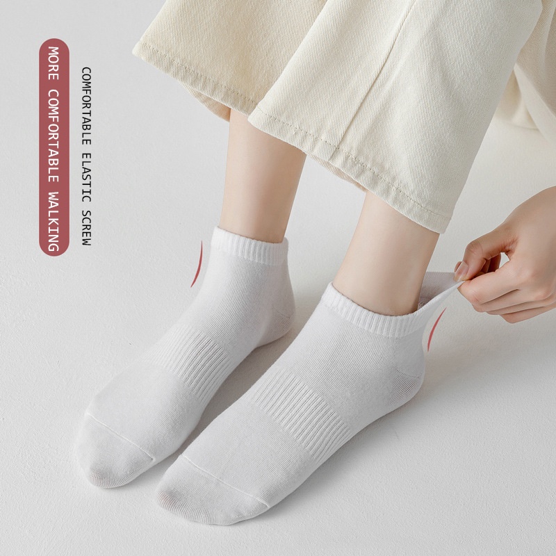 Vớ Cotton Thể Thao Màu Sắc Đơn Giản Thoáng Khí Cho Nam Nữ