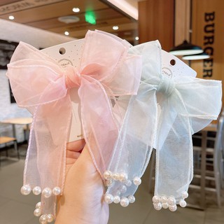 cột tóc nơ von ren tua rua đính ngọc phong cách Hàn Quốc - Selenshop