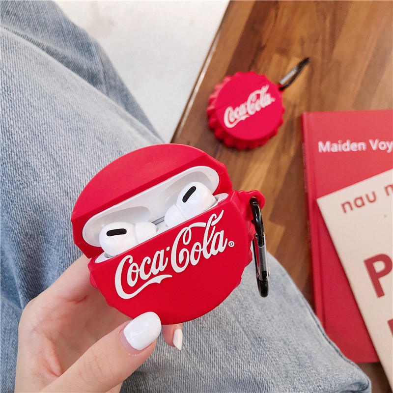 Coca Cola lid Bottle Cap Airpods 1/2/pro Case soft silicone protective cover for wireless  bluetooth earphone AirPods case