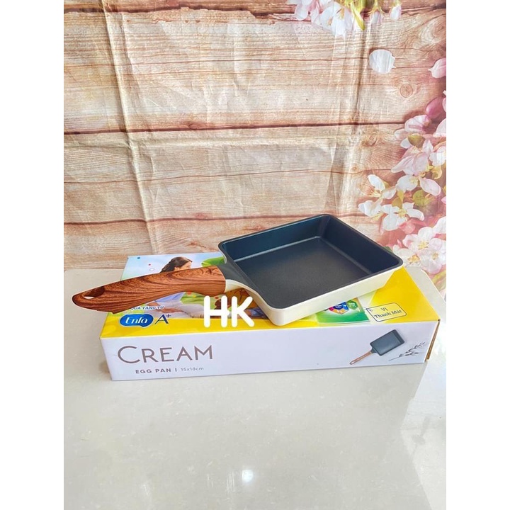 Chảo vuông chiên trứng đáy từ ECORAMIC 18CM - Chảo vuông chống dính sử dụng được trên bếp từ