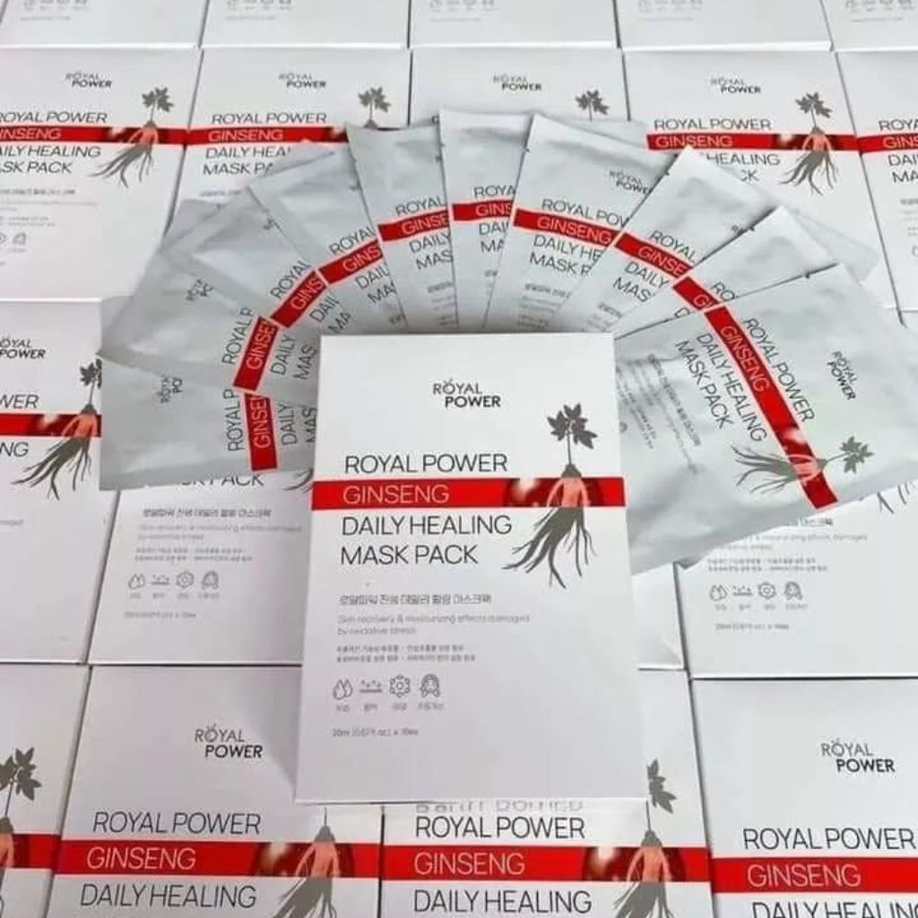 Combo 10 Mặt Nạ Tinh Chất Hồng Sâm Hàn Quốc, Mặt Nạ Dưỡng Trắng Ngăn Chặn Lão Hóa