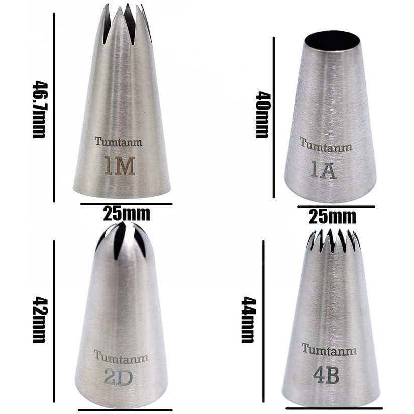 Vòi Phun Kem Trang Trí Bánh Bằng Thép Không Gỉ