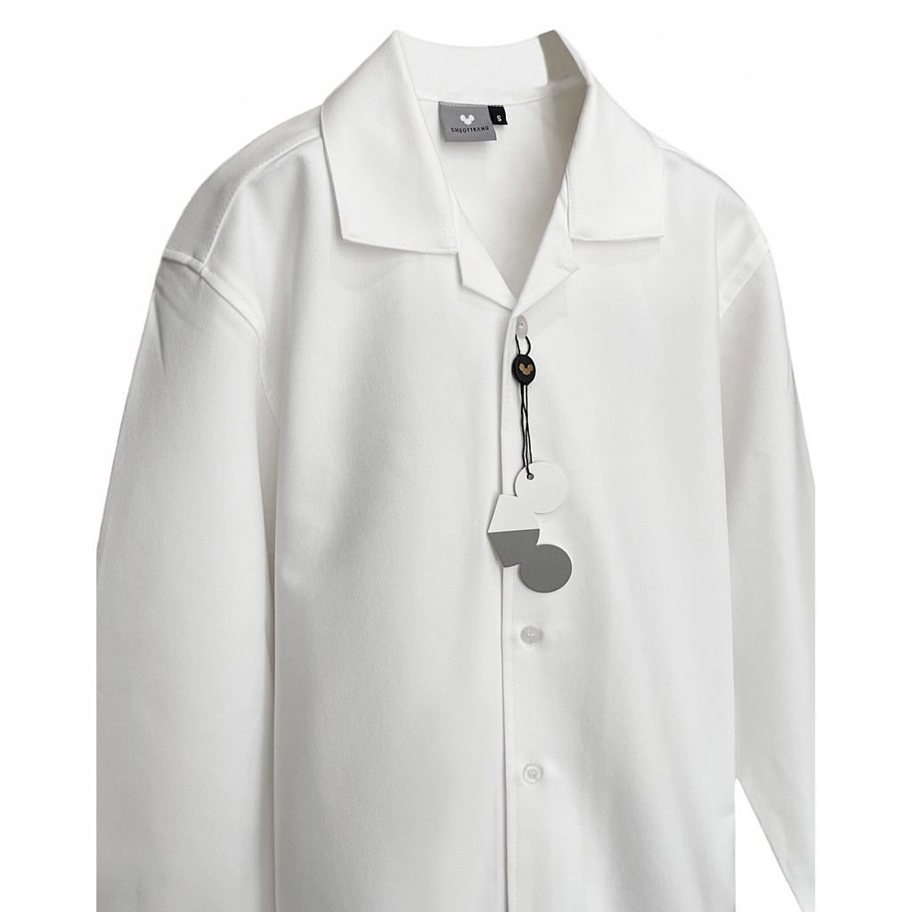 ÁO SƠ MI trắng cổ vest CHUOTTRANG Tay Dài KKL | BigBuy360 - bigbuy360.vn