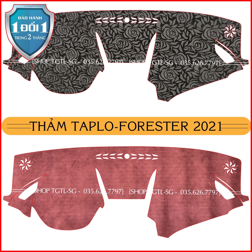 [Forester 2019-20121] Thảm bảo vệ Taplo oto loại da vân gỗ,da cacbon,da nỉ đen và nhung lông cừu dày 3 lớp