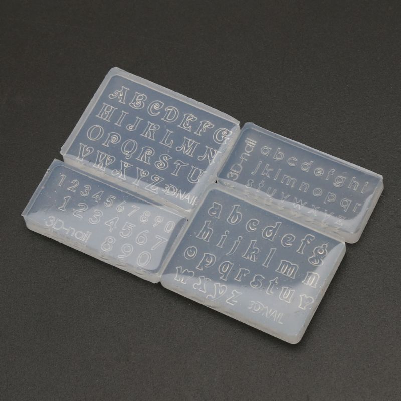Khuôn silicone hình số và chữ cái tự làm trang sức