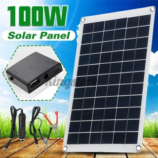 Kingstore Bảng Điều Khiển 100W 12V Solar Panel + Bộ Bộ Điều Khiển LCD 10-100A Hoặc Xe Thuyền Vận Chuyển Caravan RV Xe/Cắm Trại/Hoạt Động Ngoài Trời Bộ Sạc Kẹp Cá Sấu