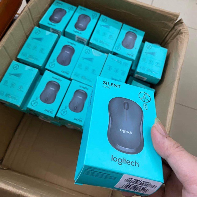 Chuột không dây Logitech Silent M220 màu Đen