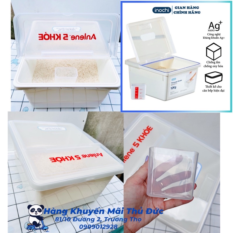 Thùng đựng gạo Inohi 12kg (HKM SỮA ANLENE)