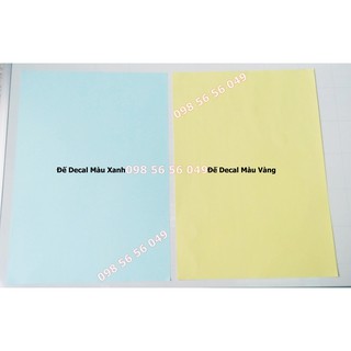 Giấy Decal Đế Vàng A4 [ Xấp 100 tờ ]