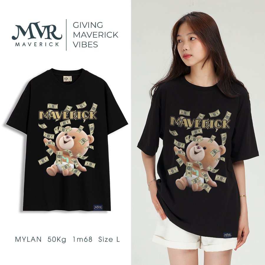 Áo Thun Gấu Teddy Unisex Tay Lỡ Giàu Có - Áo Phông Nam Nữ Cotton 100% Chính Hãng MVR Localbrand LIKA20032004