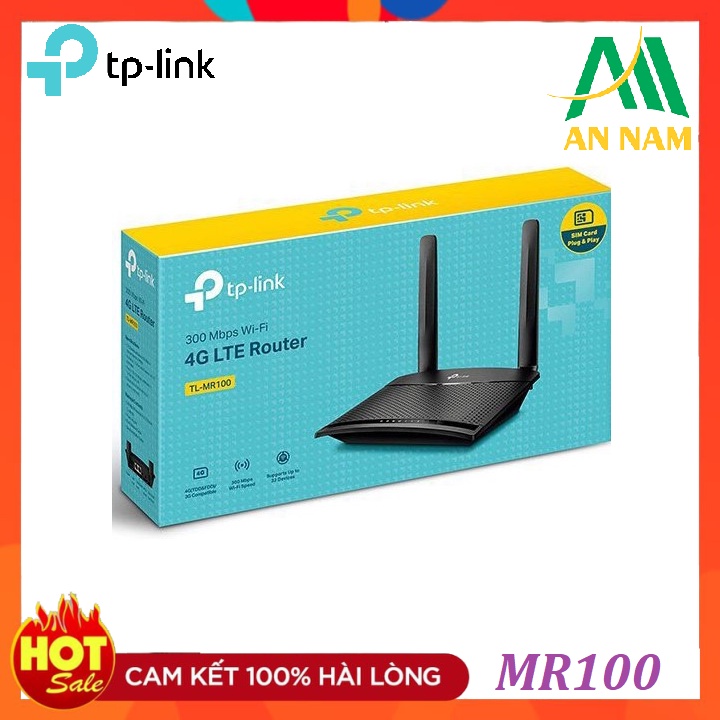 Bộ Phát WiFi Router 4G LTE MR100 TPLink Có Cổng Lan