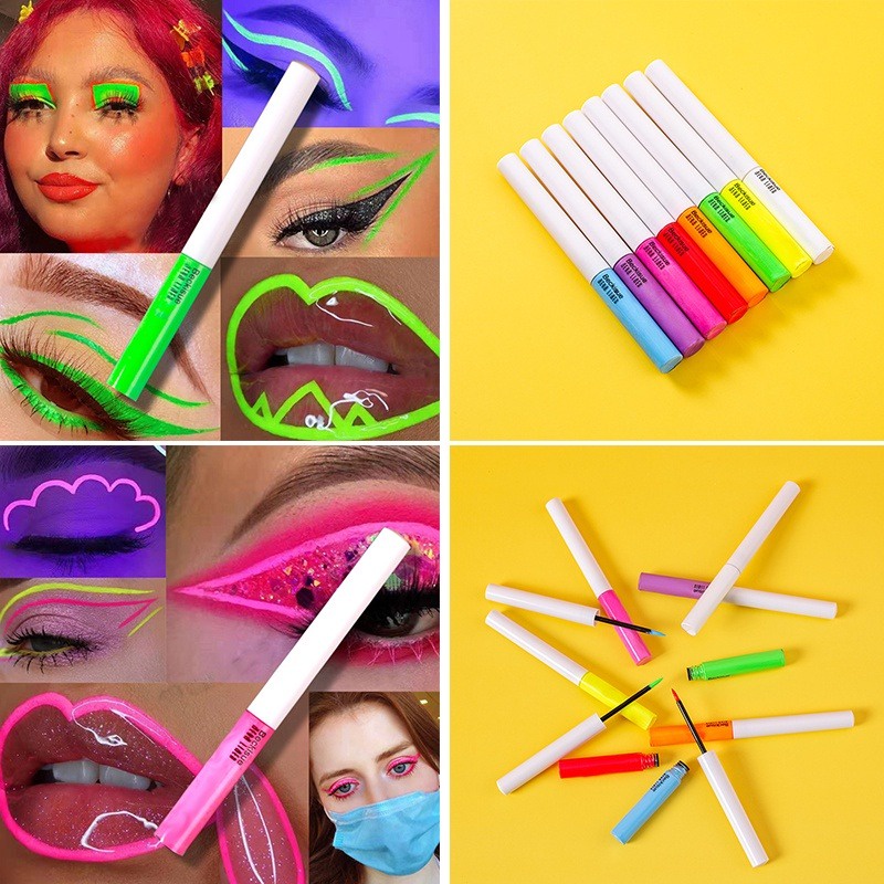 Bút kẻ mắt Neon UV ANNIES Beckisue dạng lỏng với 8 màu pastel cao cấp
