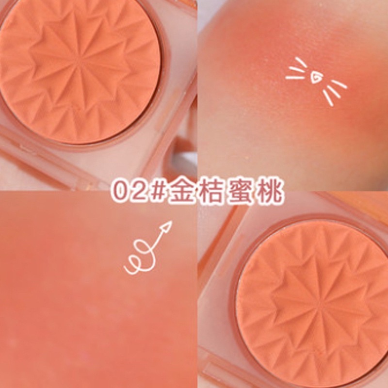 Phấn má hồng + highlight nhũ bắt sáng Maxfine Ulzzang xinh xắn