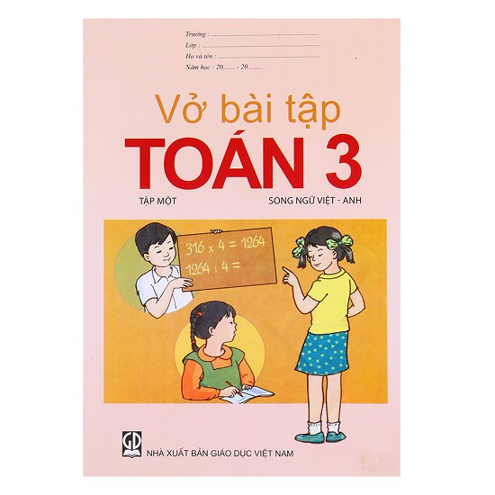 Sách - bài tập Toán 3/1 - Sách Giáo khoa Song ngữ Việt - Anh