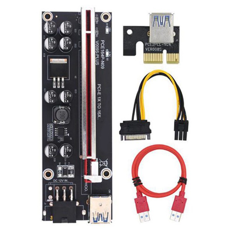 Set 5 Card Đồ Họa Ver009S Plus Pci-E Pci Express 1x Sang 16x Usb 3.0 | BigBuy360 - bigbuy360.vn