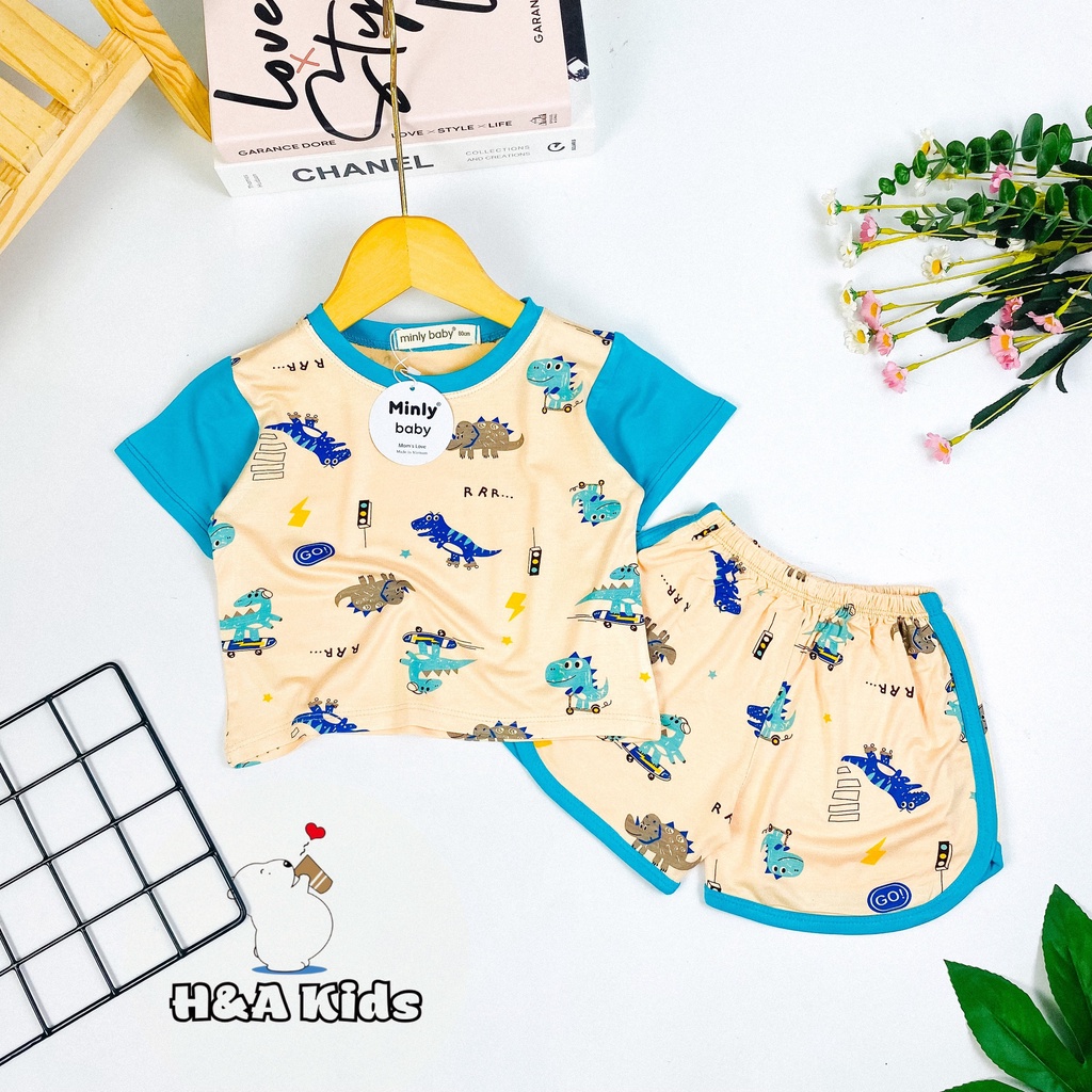 [Bé 19-32kg] Bộ ngắn tay SIZE ĐẠI thun lạnh in toàn thân phối quần vát cho bé trai bé gái từ 19-32kg