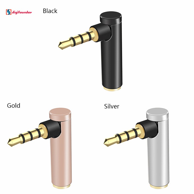 Bộ chuyển đổi 4 cực đầu cong phích cắm 3,5 mm sang ổ cắm 3,5 mm
