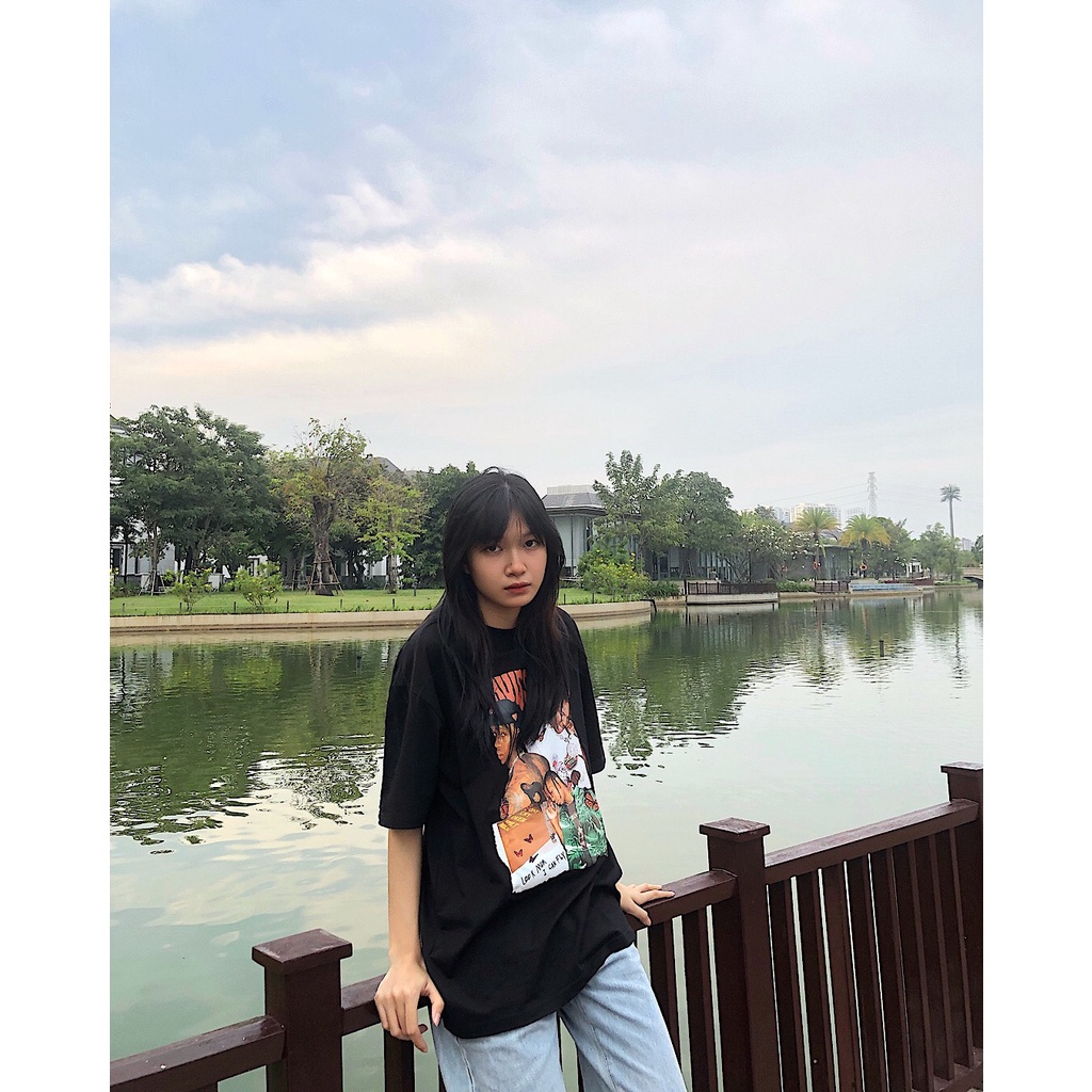 Áo phông travis scott form rộng tay lỡ unisex, áo thun travis scott form rộng tay lỡ unisex cotton AT144 Miucho in logo