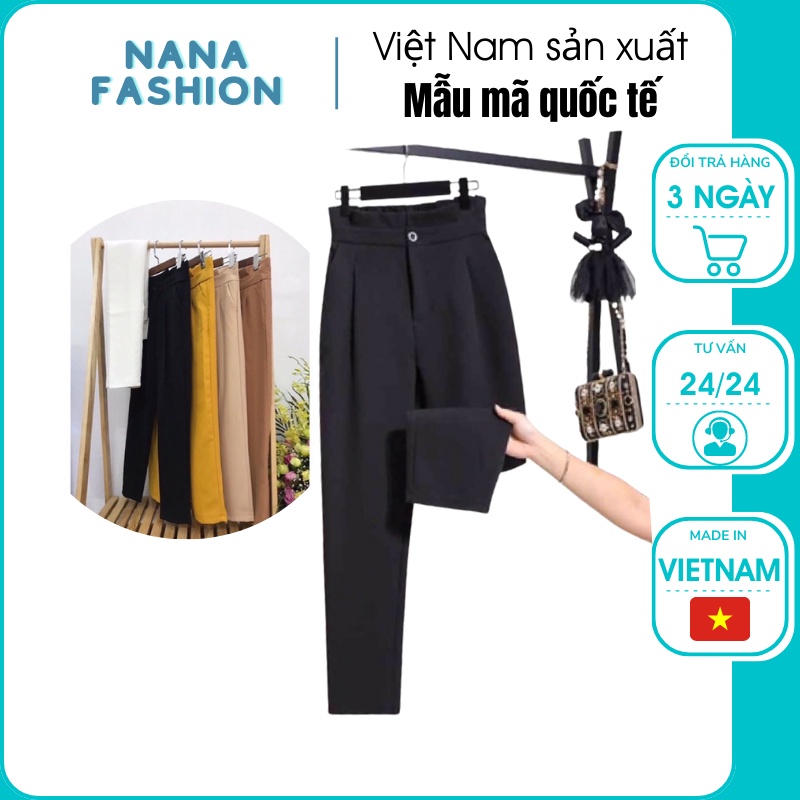 Quần baggy nữ cạp bèo,quần baggy nữ lưng cao xếp ly siêu hót hít