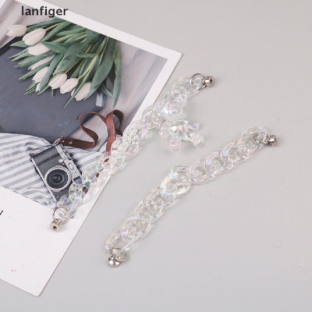 1 Dây Xích Acrylic Trong Suốt Hình Gấu Nhỏ Tự Trang Trí Ốp Điện Thoại