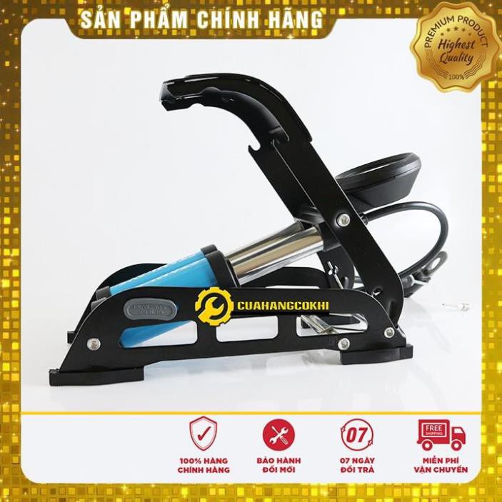 [Freeship] Bơm hơi xe máy mini - Bơm xe máy đạp chân loại tốt -Bảo hành 24 tháng