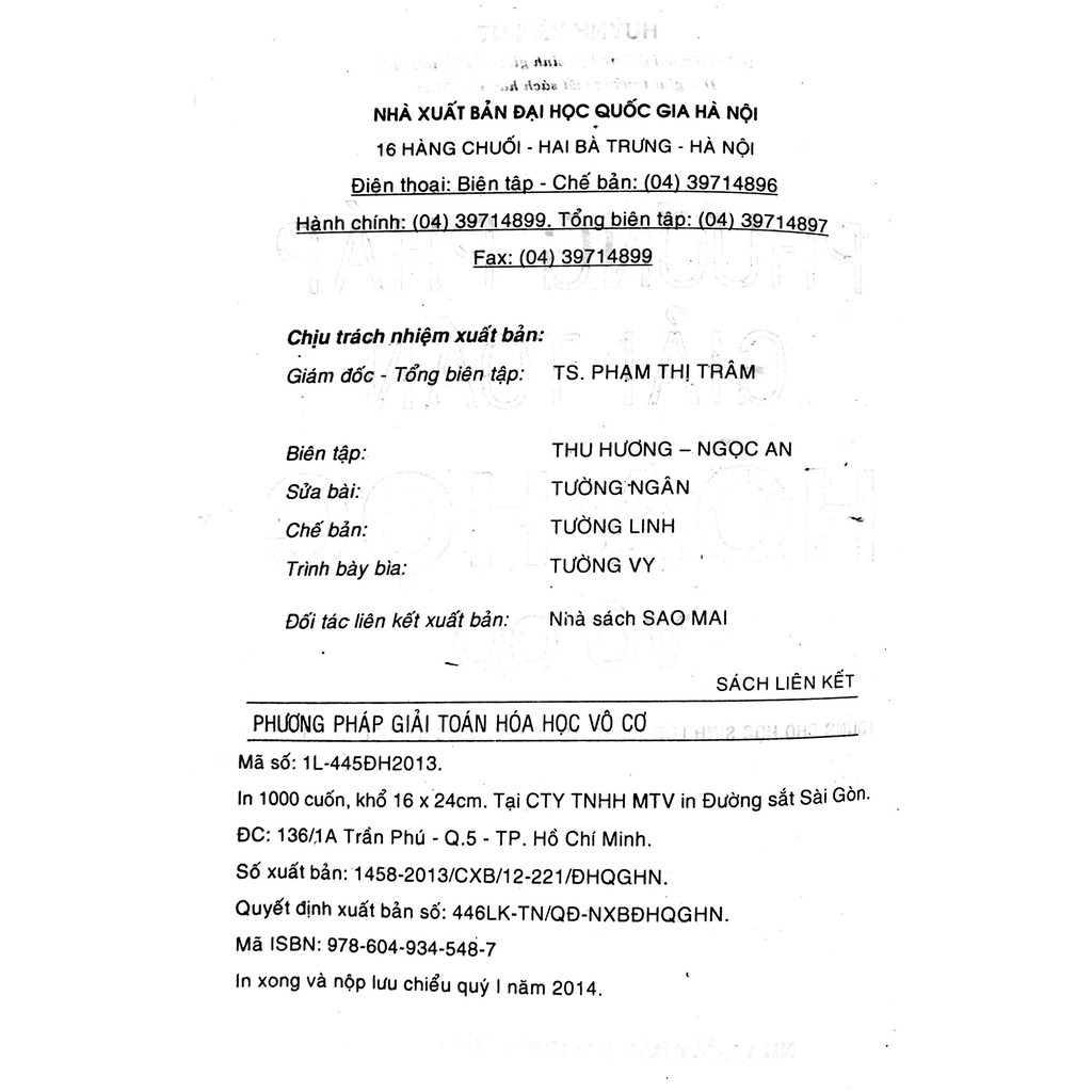 Sách - Phương Pháp Giải Toán Hóa Học Vô Cơ