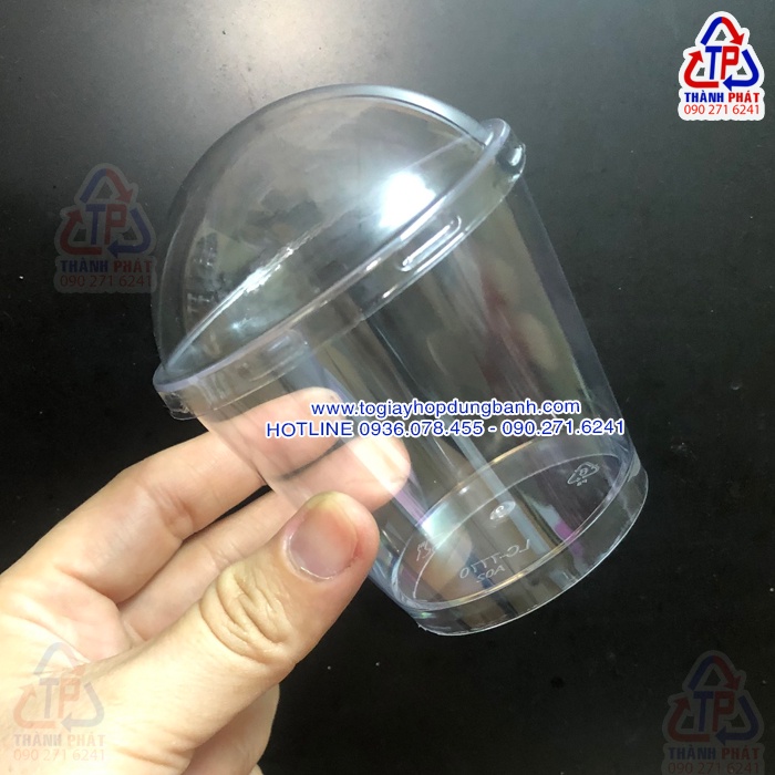 50 Ly tiramisu nắp cầu LC-7770 - Ly nhựa cứng đựng panna cotta, bánh mousse