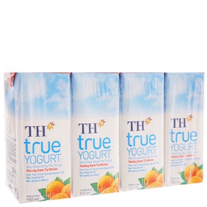 SỮA CHUA UỐNG TH TRUE YOGUST LỐC 4 hộp 180ml đủ vị date t12/2021 giá rẻ