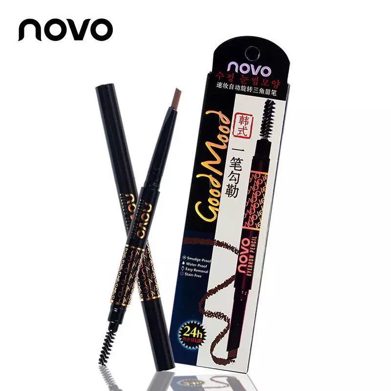 CHÌ KẺ MÀY 2 ĐẦU TIỆN DỤNG NOVO GOOD MOOD