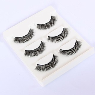 Mi giả lông chồn 3d 3pcs 3 fashion eyelashes 3 faux-cils 3d
