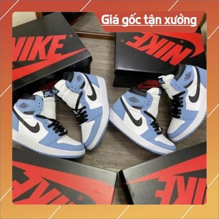 Giày Jordan 1 High University Blue [QUÀ TẶNG] Giày Thể Thao Air Jordan Xanh Móc Đen, Giày JD1 Cổ Cao Cao Nam Nữ Hot 2021