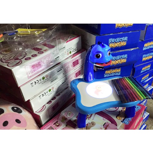 Bàn vẽ có đèn chiếu thông minh 2 màu cho bé trai và bé gái,phiên bản nâng cấp 24 hình sắc nét